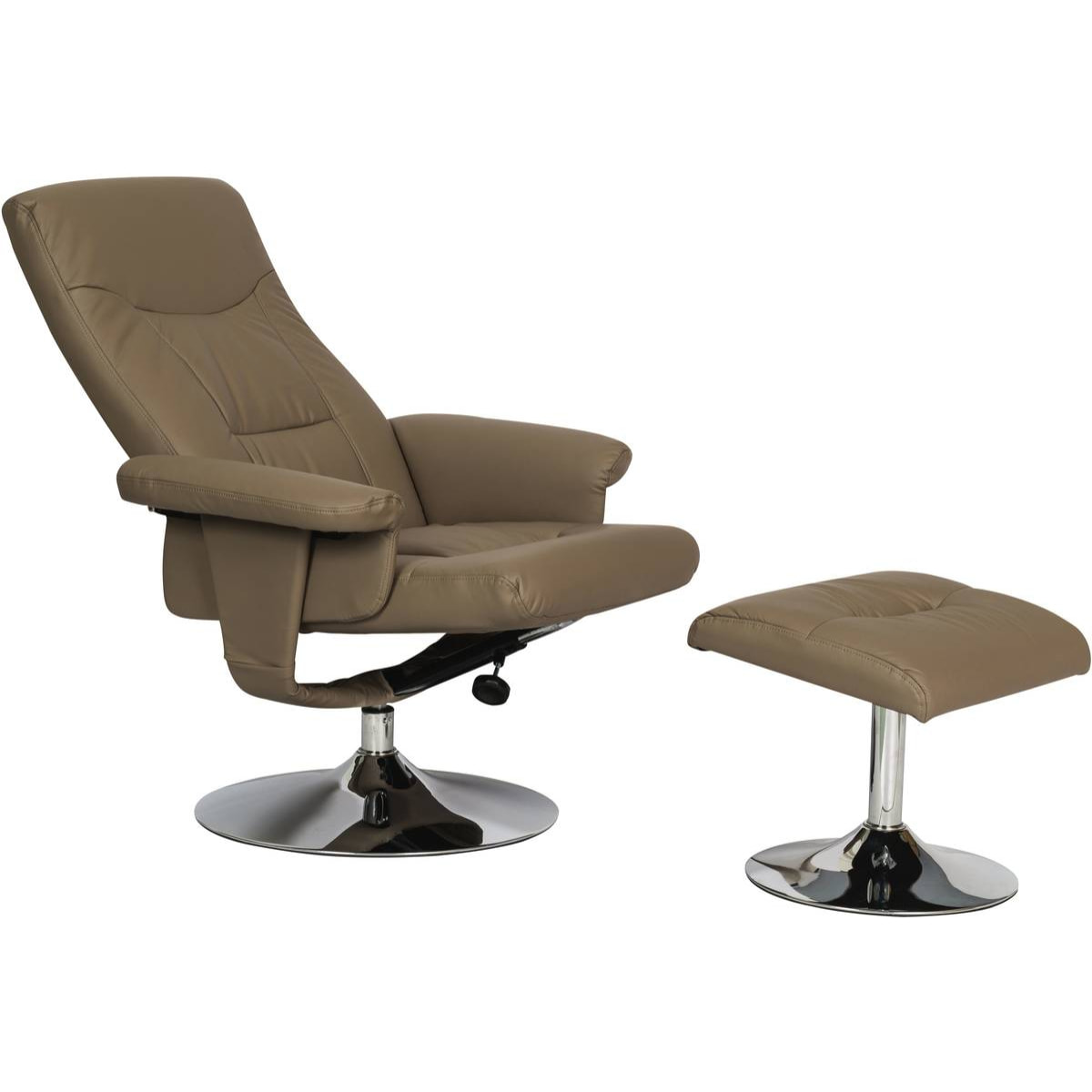 Fauteuil relax + repose-pieds "Louis" - 1 place - Beige