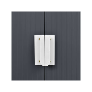 Abri de jardin métal "Vegas" - 5,29 m2 (4,83 m2 au sol) - Gris
