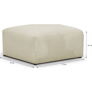 Pouf modulable en velours côtelé - MODULO