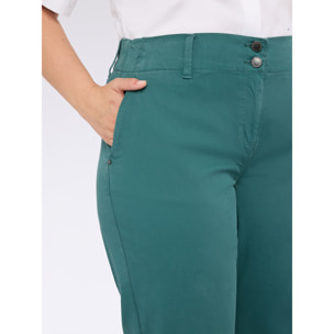 Fiorella Rubino - Pantaloni cropped in misto cotone - Verde