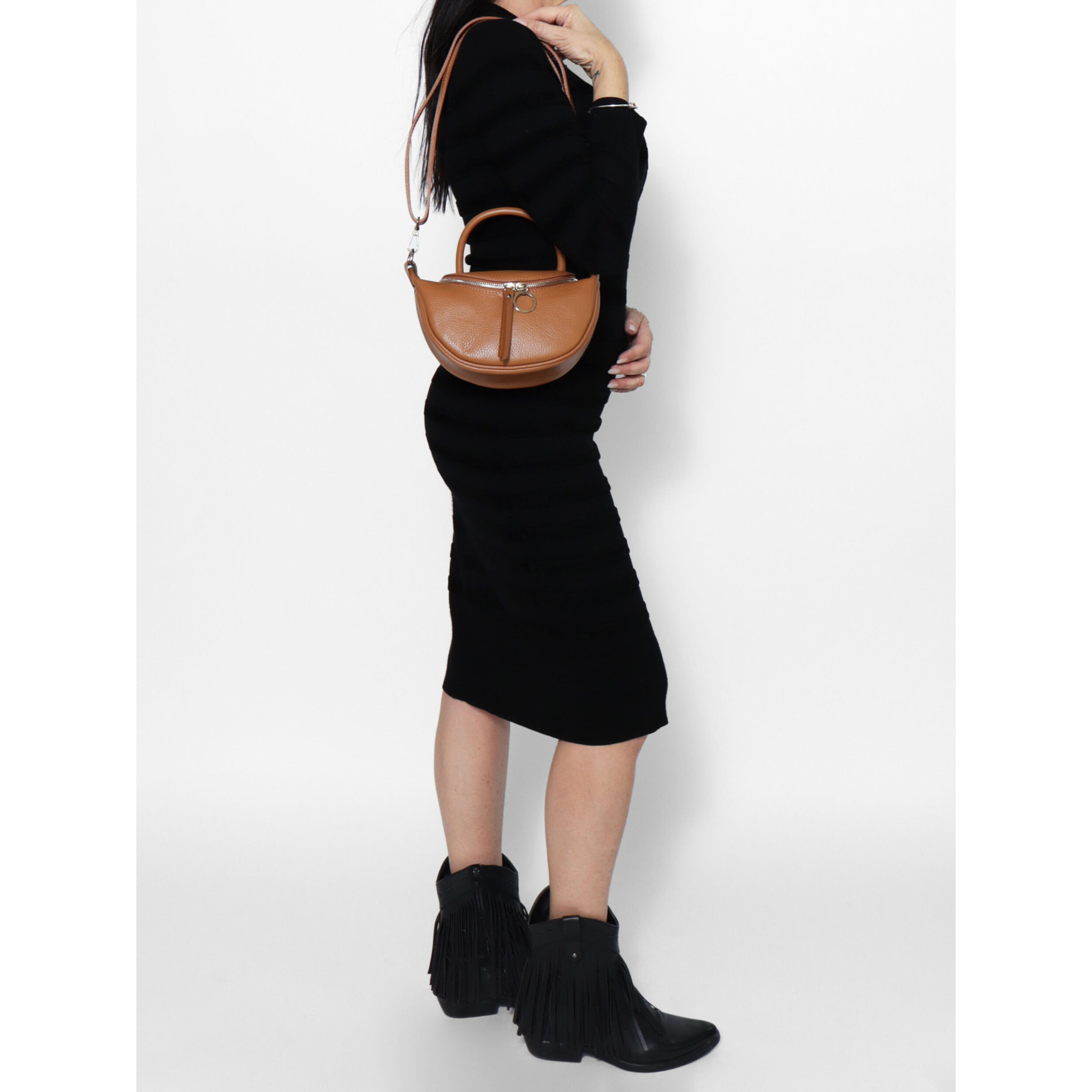 Borsa a mano Mae da donna In Vera pelle Made in Italy 26x13x8 cm