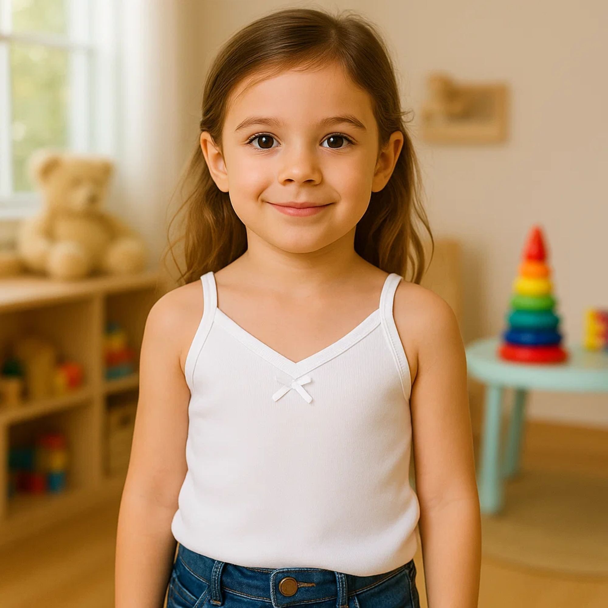 Camiseta Niña Tirante Canale 1X1 Blanco Talla 2