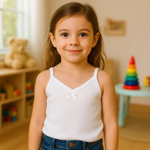 Camiseta Niña Tirante Canale 1X1 Blanco Talla 2