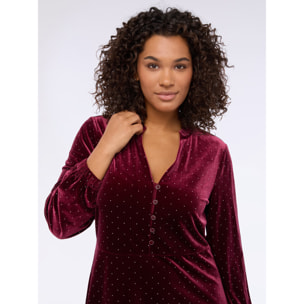 Fiorella Rubino - Vestito FREE in velluto con punti luce - Bordeaux