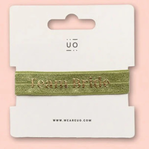 Pulsera Tela Elástica "Team bride"