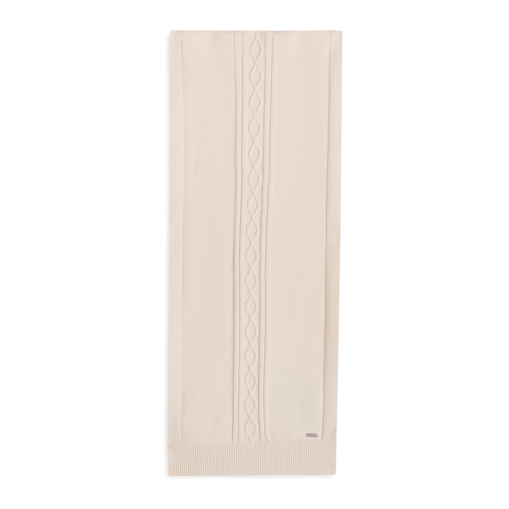 Sciarpa in maglia con treccia centrale decorativa