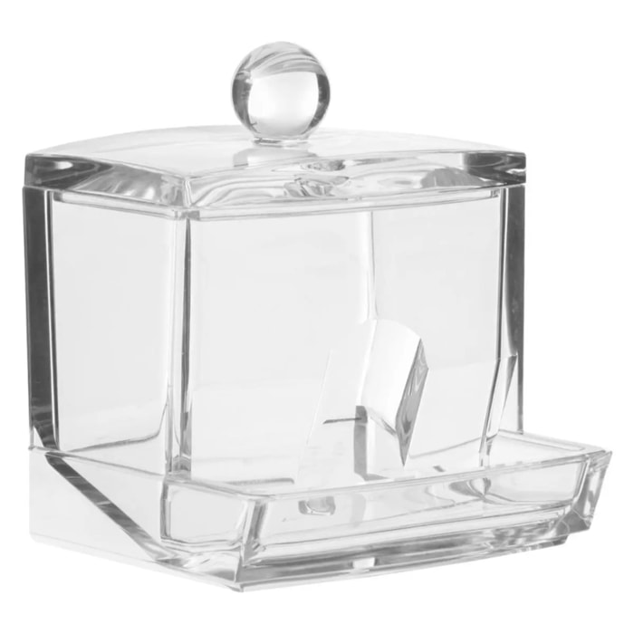 Distributeur à cotons-tiges "Selena" transparent
