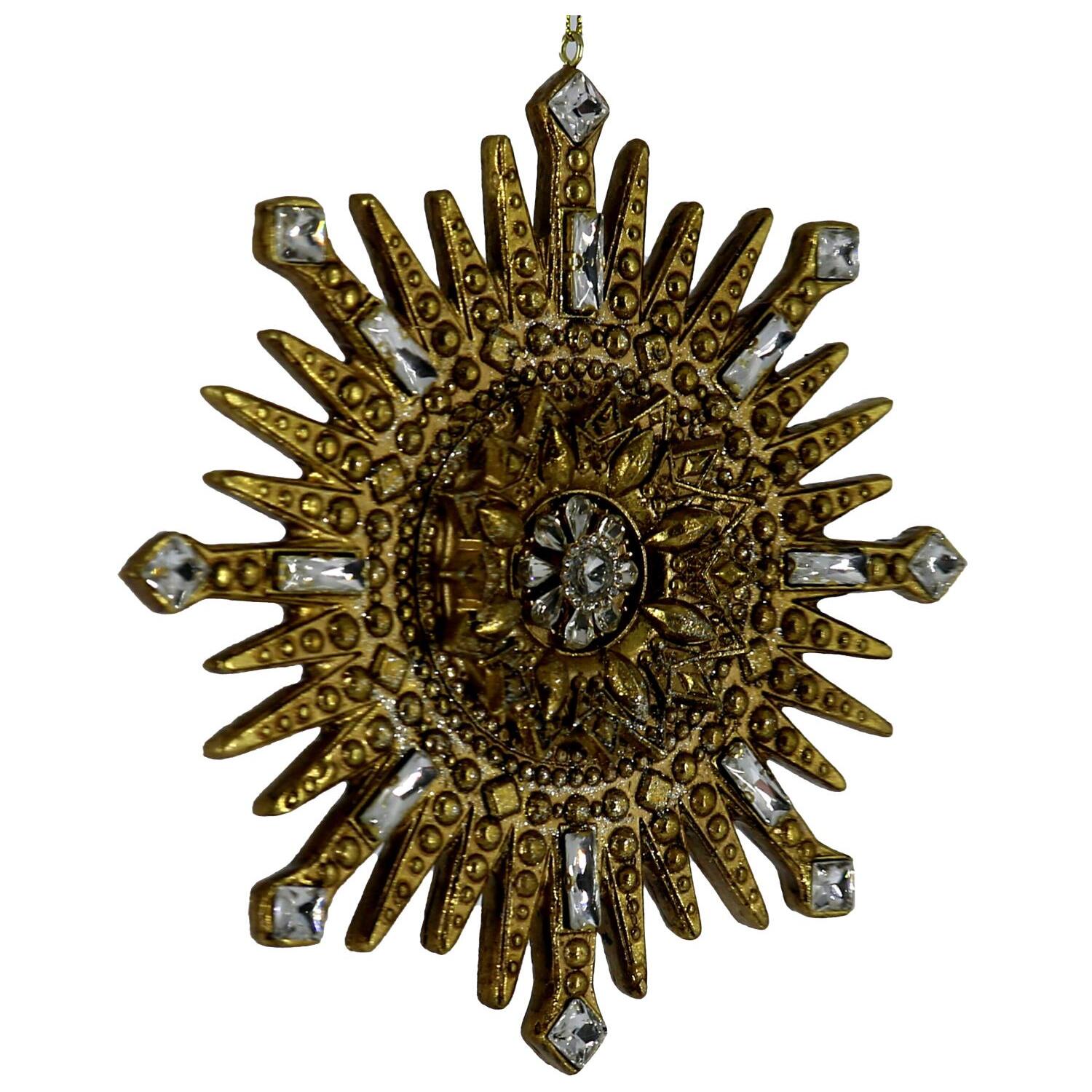 Addobbo in resina oro cm16,7x2,1x17,1