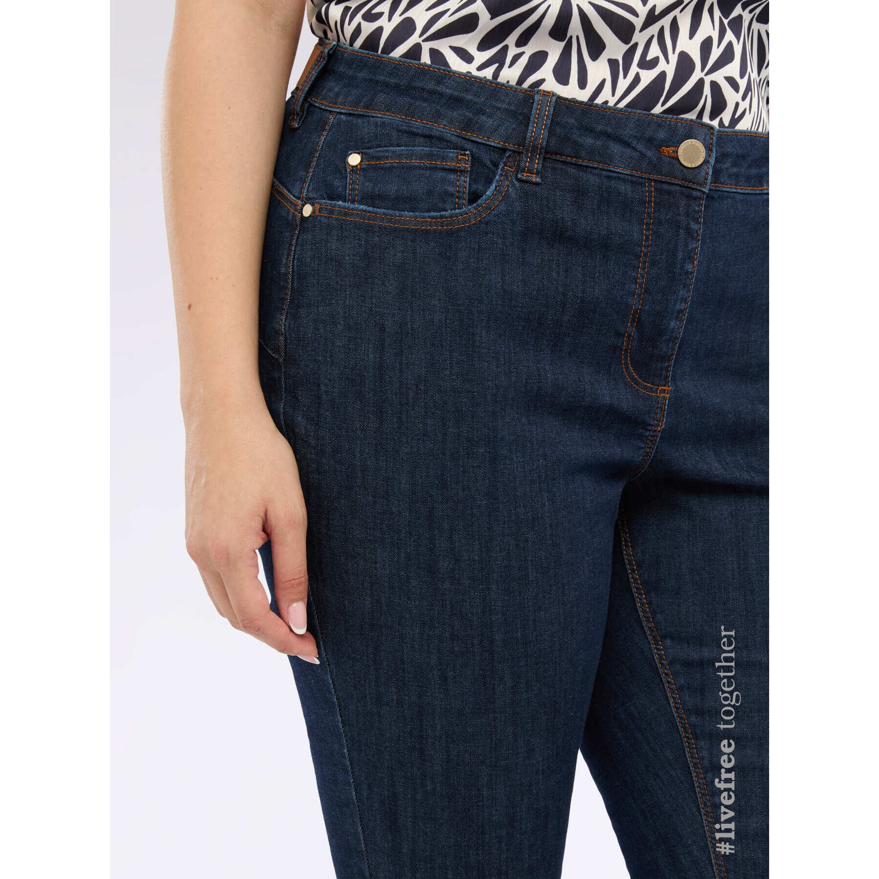 Fiorella Rubino - Jeans skinny lavaggio dark blue - Blu