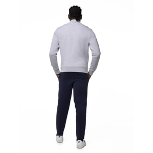 Chándal de hombre Leone Basic con sudadera con cuello y cremallera y pantalón sin chándal