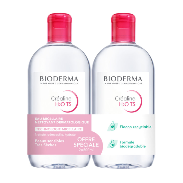 Créaline H2O TS - Solution Micellaire 2x500 ml