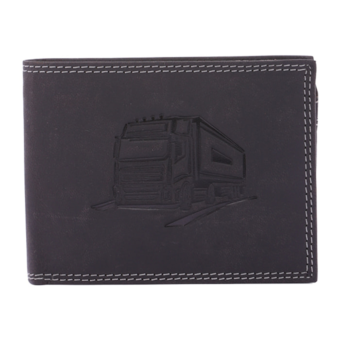 Portafoglio  da uomo In Vera pelle Made in Italy 9,5x12,5x2,5 cm