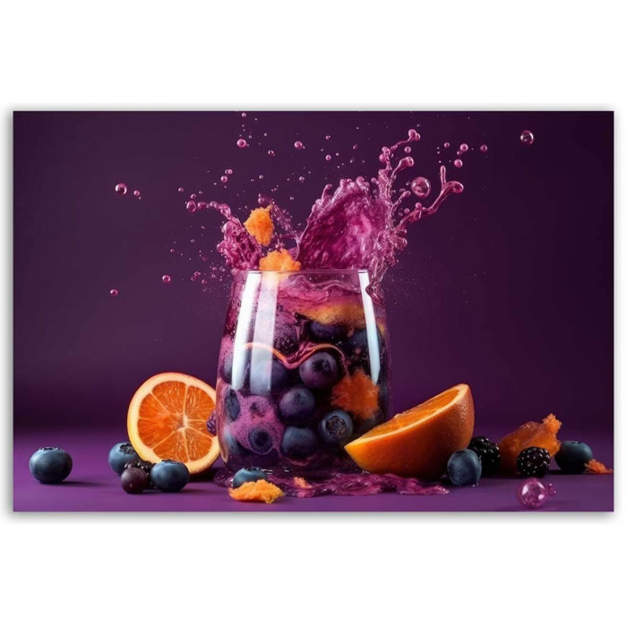 Tableau explosion de fruits violets Toile imprimée