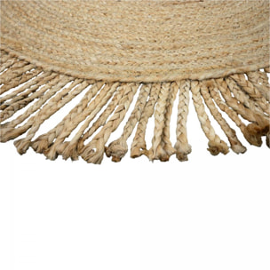 Tapis kilim rond fabriqué à la main en jute TIRA