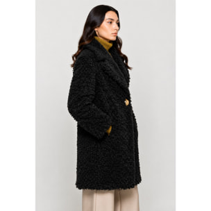 Kocca - Cappotto da donna in tessuto riccio con ampio collo Donna