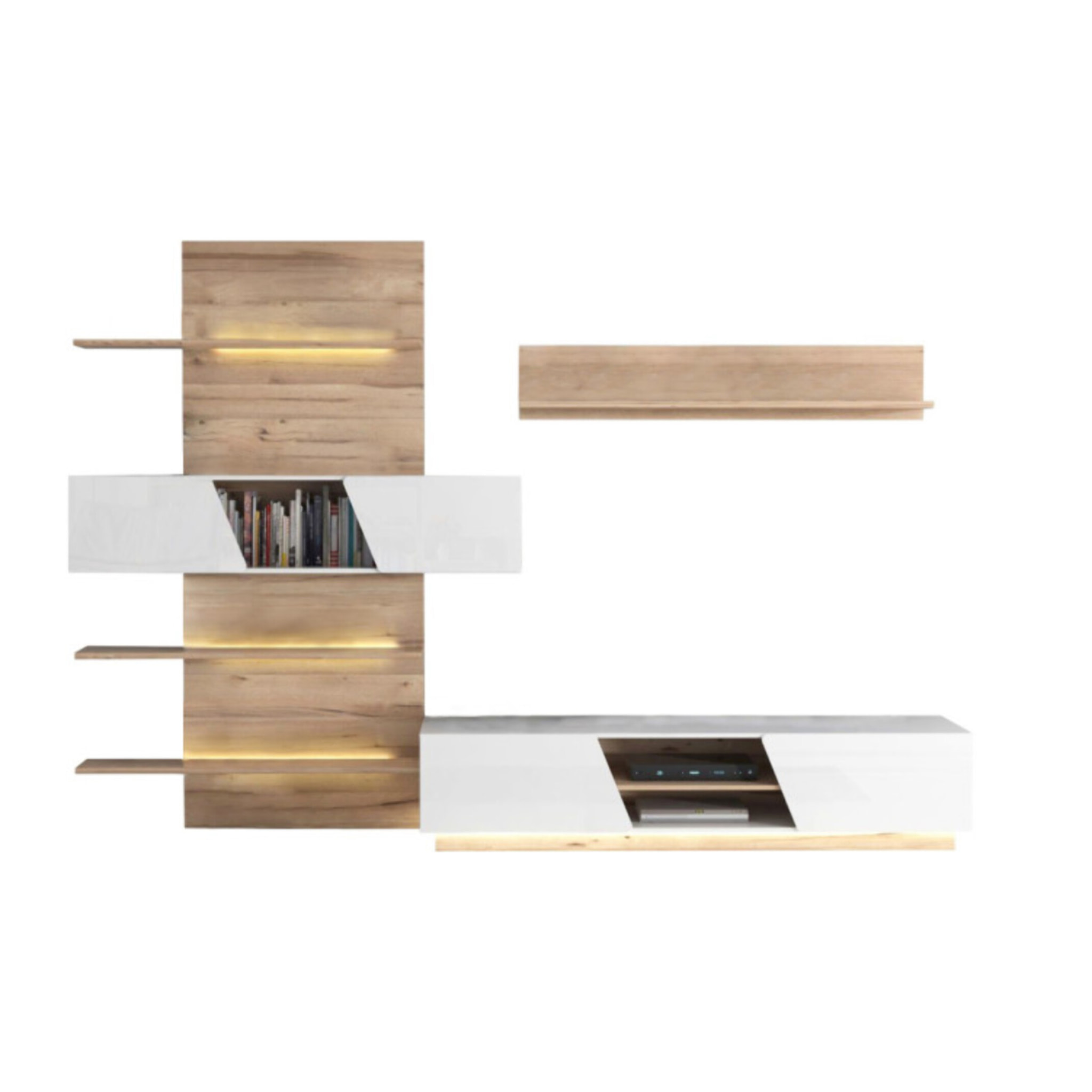 Ensemble meuble TV paroi - LUCIE