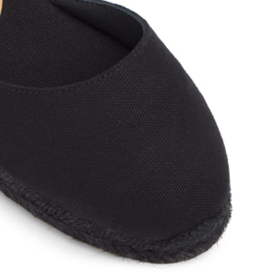 Alpargata carol cuña 7 cm en algodón con pulsera y yute tintado