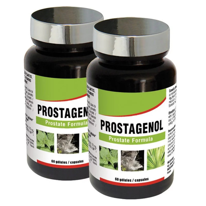 NUTRIEXPERT - Prostagenol - Confort urinaire et maintien du fonctionnement de la prostate - 60 gélules végétales - Lot de 2 produits