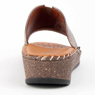 Sandalia De Cuña - Gris - Altura: 4 Cm