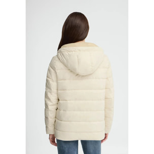 Chaqueta reversible Agueda color crema y beige con logo Polo Club