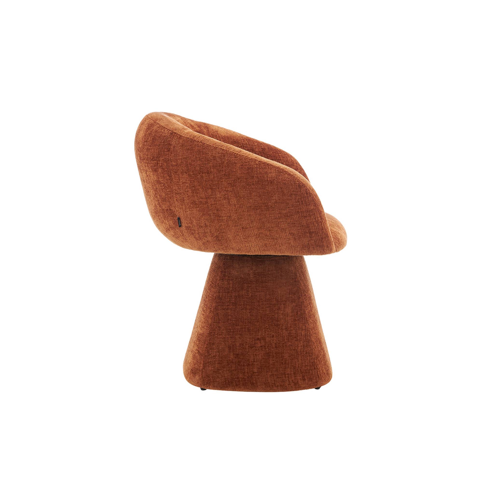 Fauteuil pivotant 180° tissu coton ASSIA