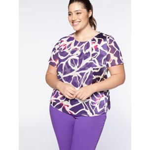 Fiorella Rubino - Blusa estampada con superposición - Violeta