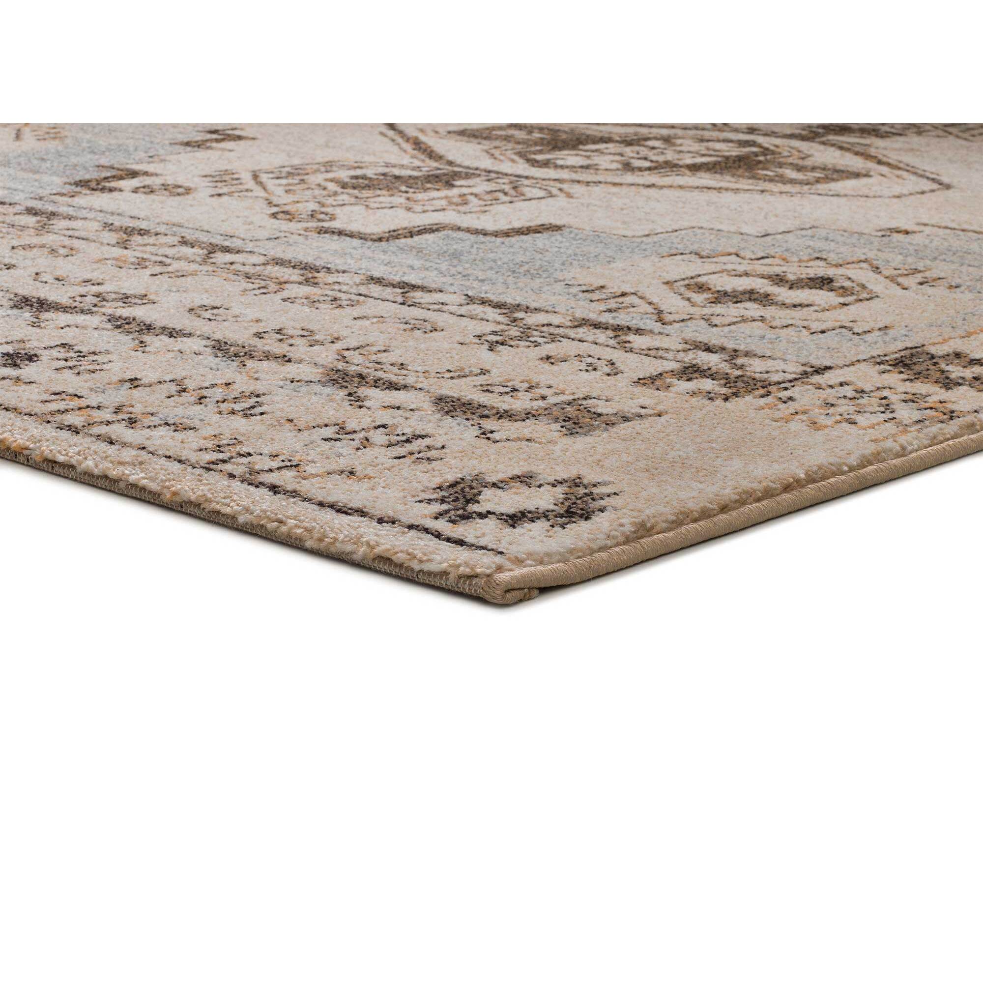 BEIRE Alfombra de estilo étnico en tonos beige, varias medidas disponibles