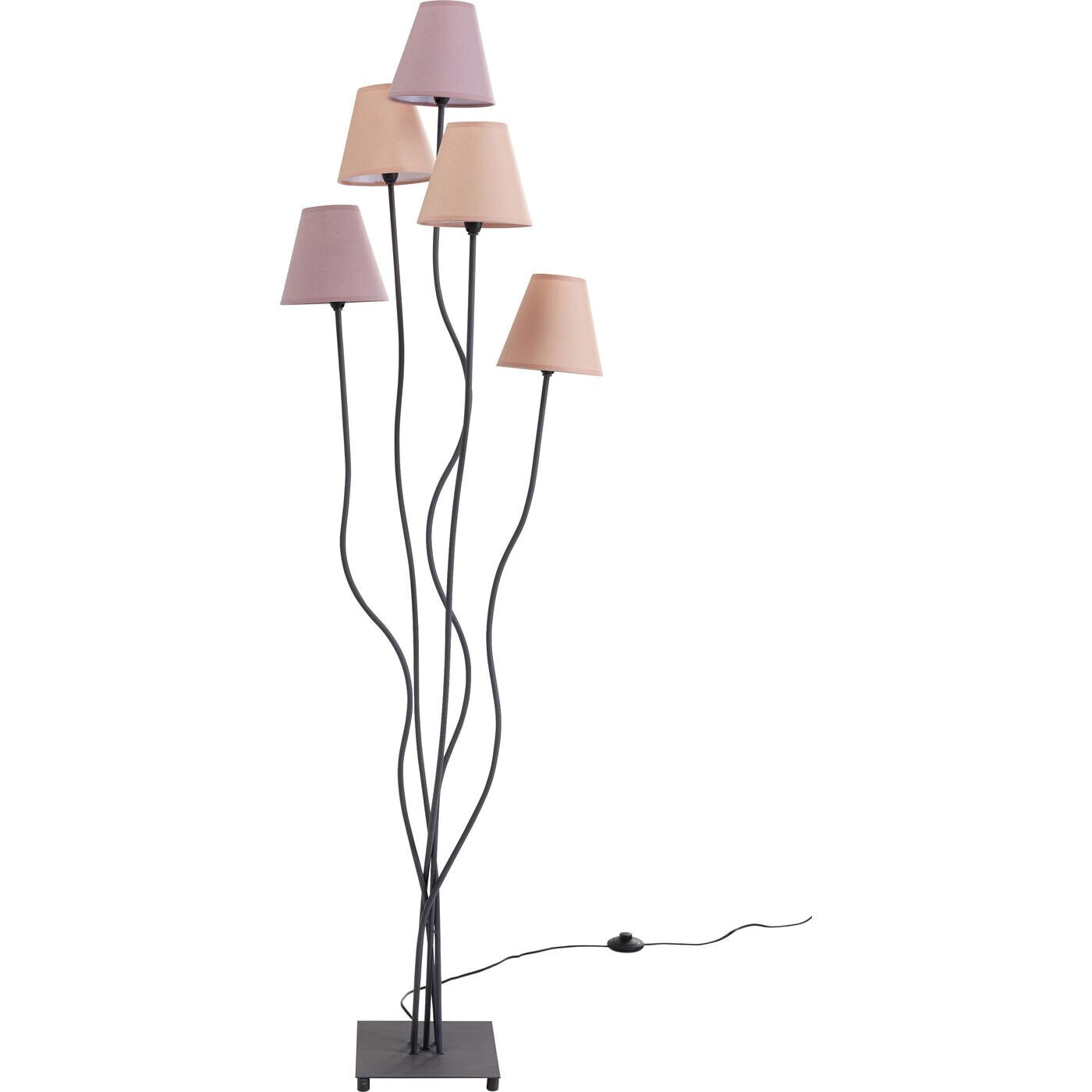 Lampadaire Flexible 5 bras 163cm rose Kare Design