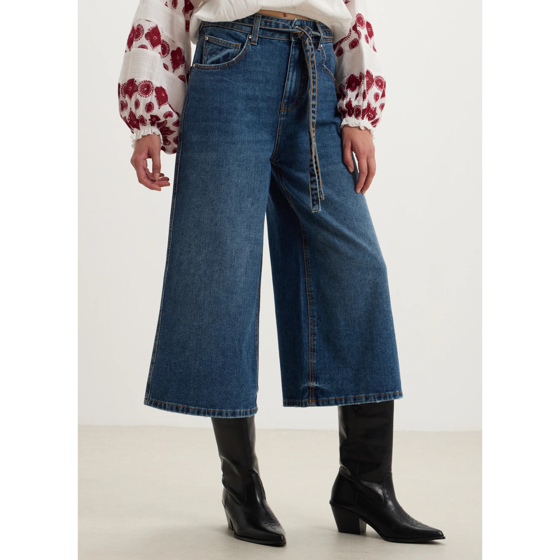 Jeans culotte con fusciacca