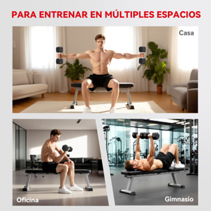 Mancuerna Hexagonal 20 kg de Hierro Fundido, Pesas de Metal Recubiertas de Goma, con Mango Moleteado, para Entrenamiento en Casa, Gimnasio, y Oficina, Negro y Plata