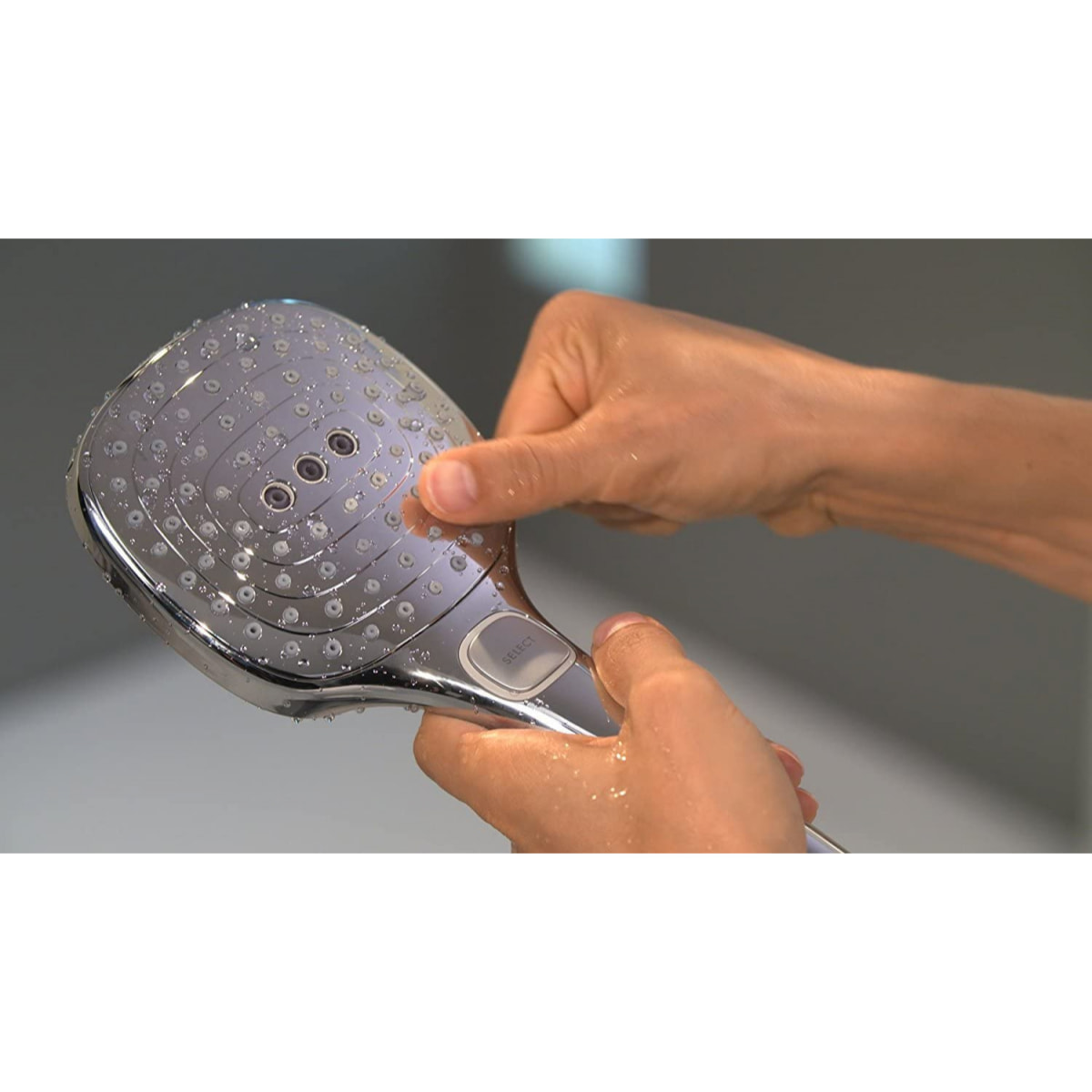 Set de douche 120 3 jets avec barre Unica'S puro 65 cm et porte-savon chromé Raindance Select