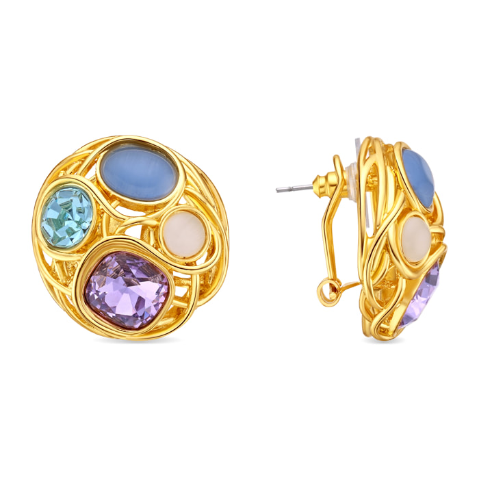 Pendientes Mankao acabado oro amarillo 18k