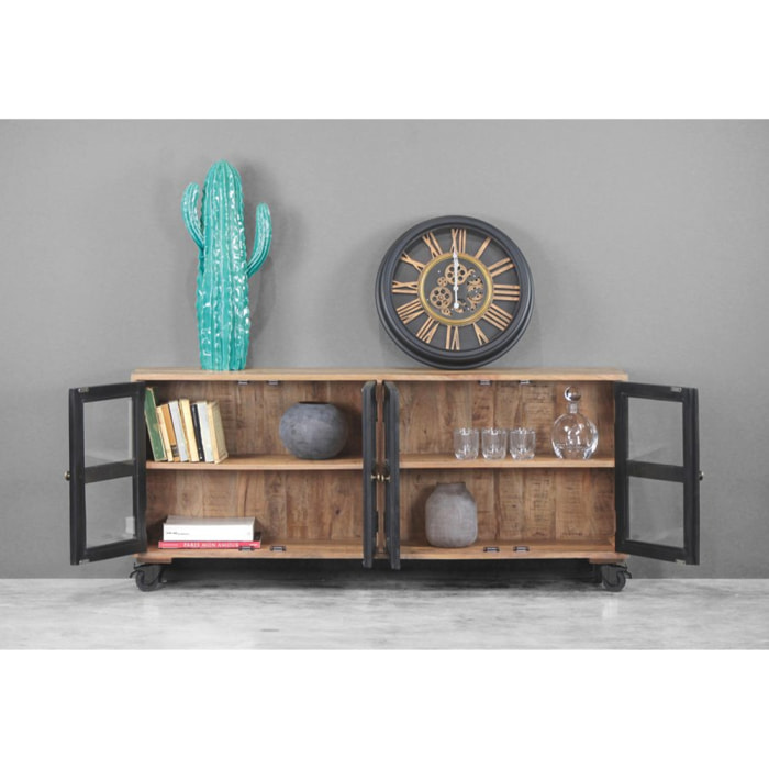 Credenza industrial Manny in legno  di mango
