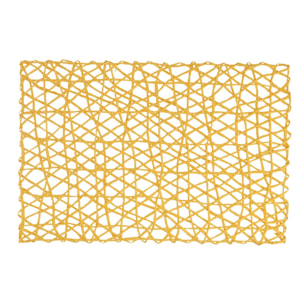 Tovaglietta in carta giallo rettangolare cm45x30