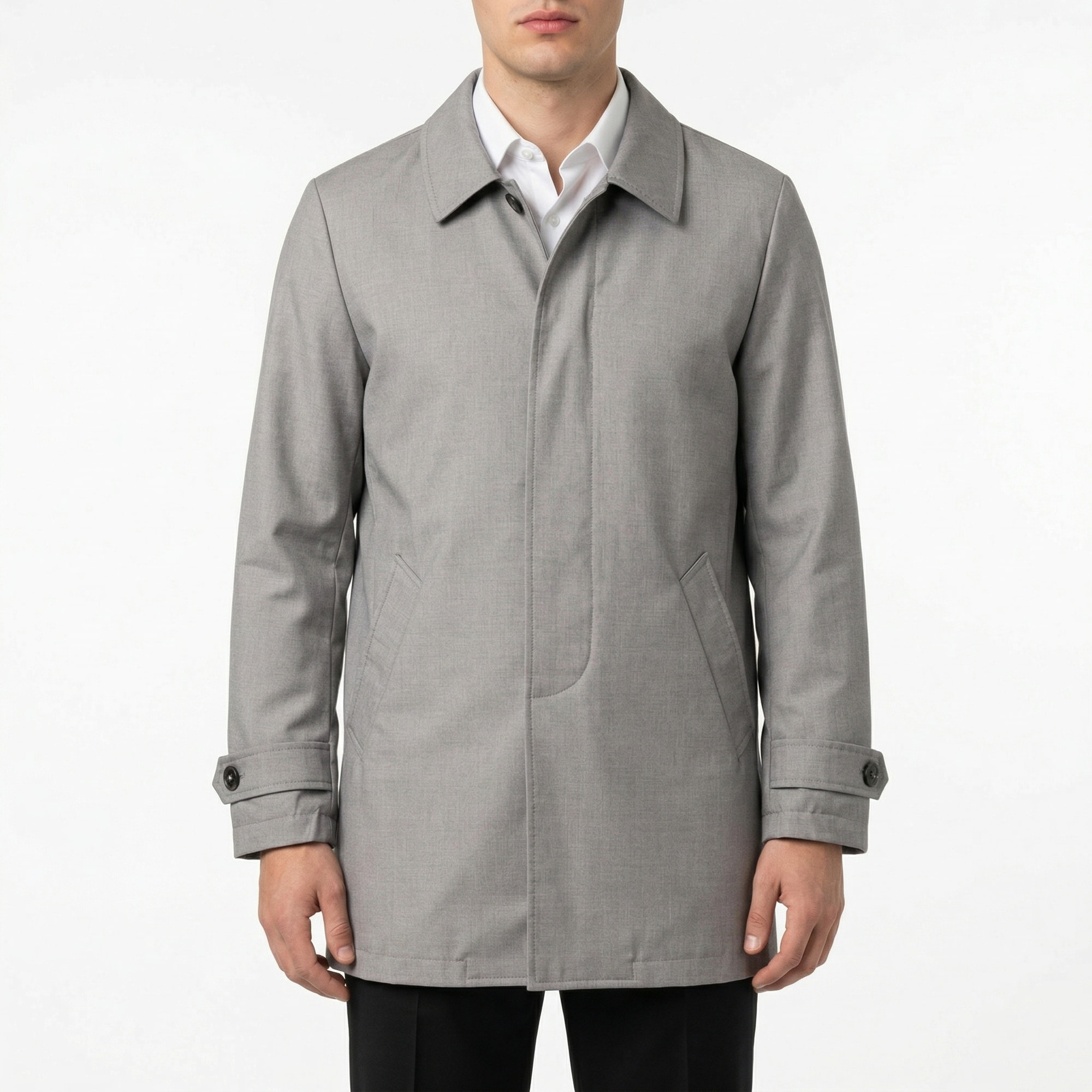 Trench collo camicia