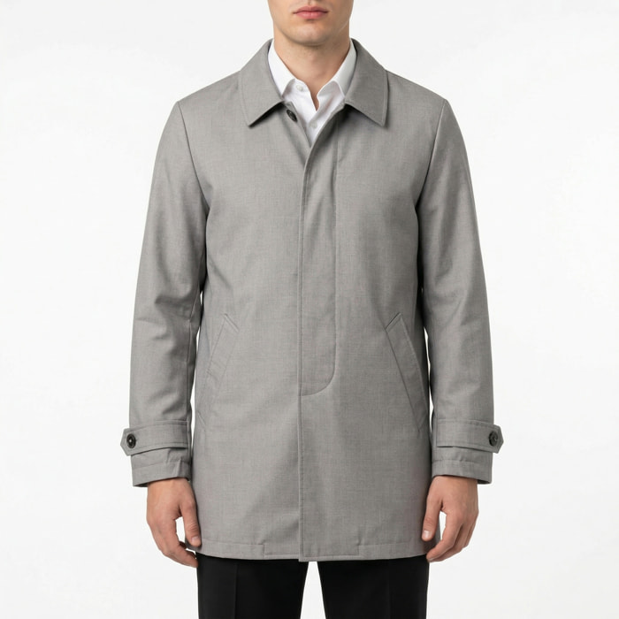 Trench collo camicia