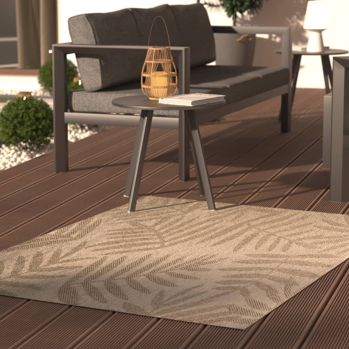 Tapis extérieur/intérieur "Coya" 120x170cm beige lin