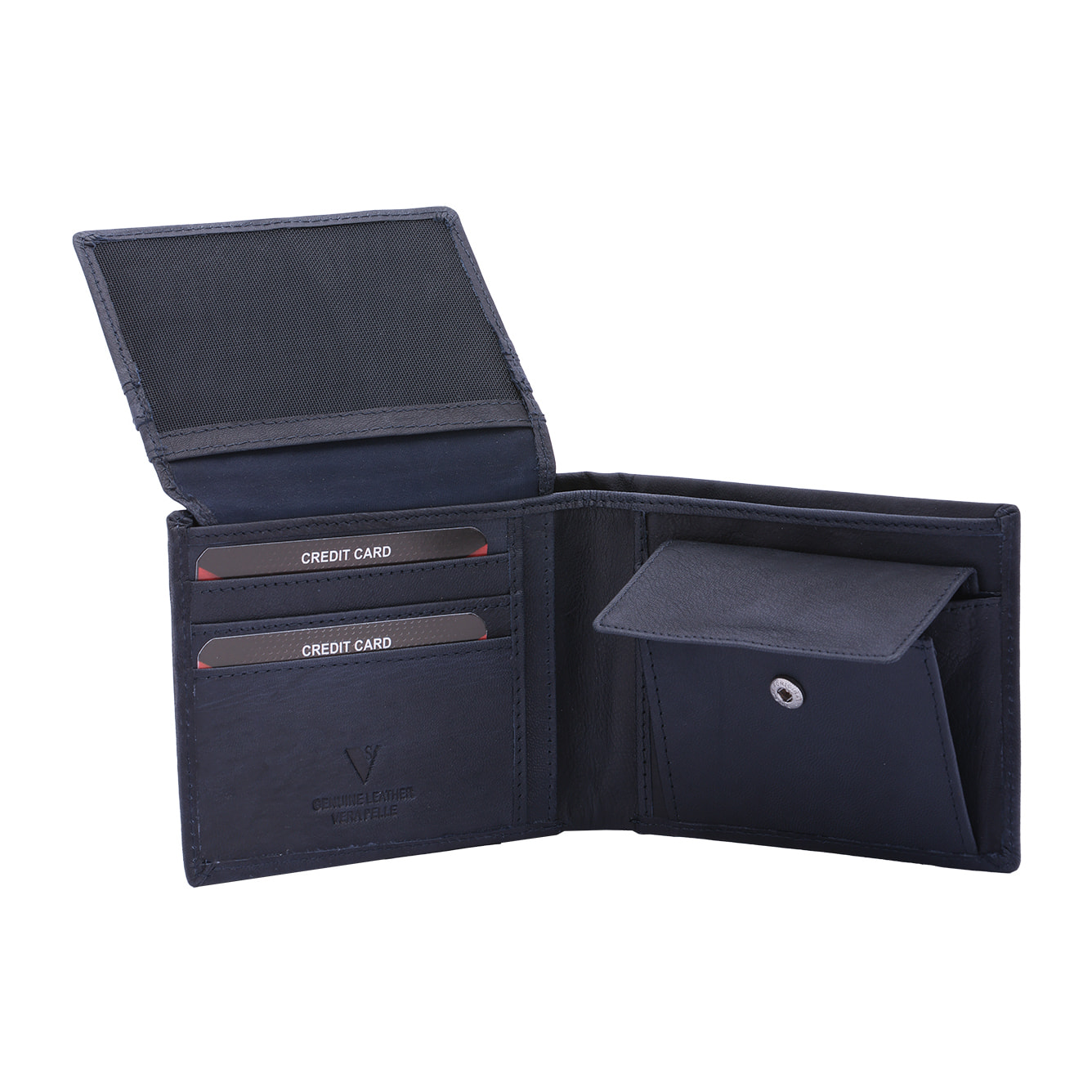 Portafoglio  da uomo In Vera pelle Made in Italy 9,5x12,5x2,5 cm