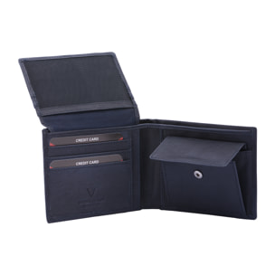 Portafoglio  da uomo In Vera pelle Made in Italy 9,5x12,5x2,5 cm