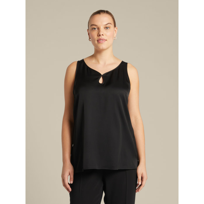 Elena Mirò - Top con scollo a goccia - Nero