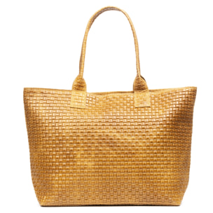 Albisola borsa a spalla da donna. Pelle autentica finitura Scamosciata imprinting intrecciato.