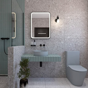 Infinitio WC à poser complet en céramique avec abattant SoftClose, gris mat (SATINF031VPSNLGRM)