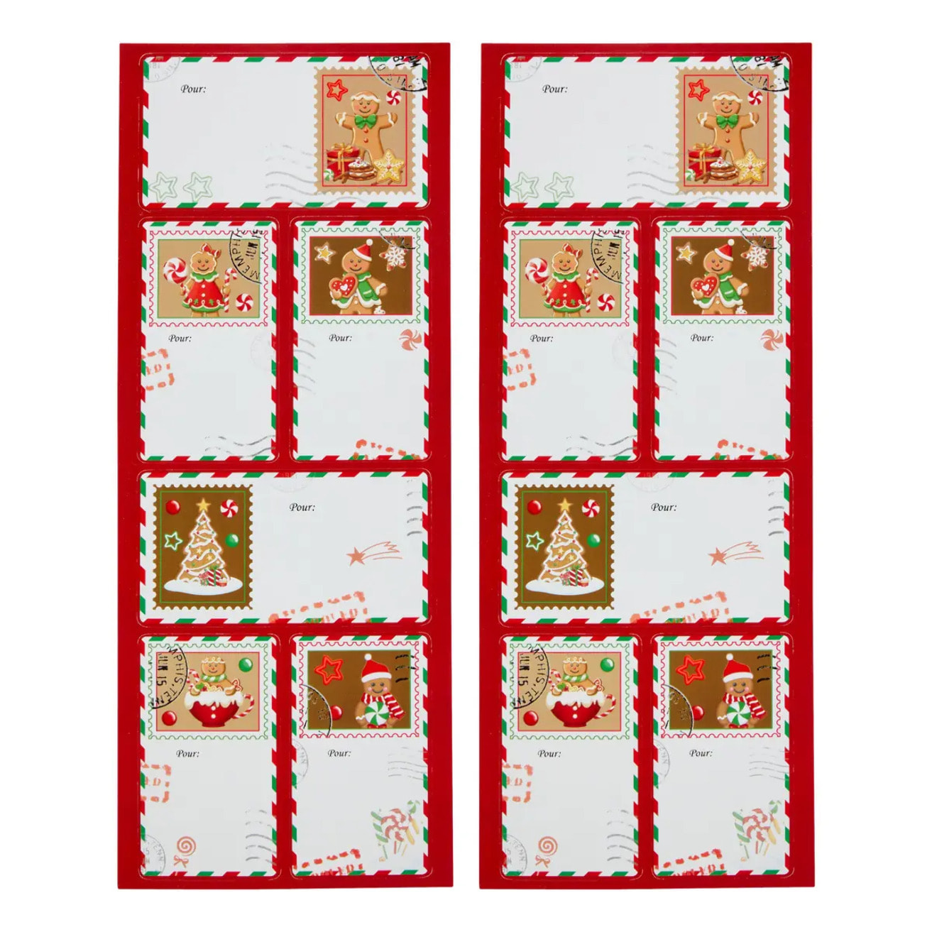 ETIQUETTES PQT KDO TIMBRES X6