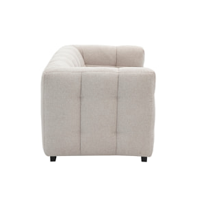 Canapé design 2 places en tissu effet velours texturé beige CORTO