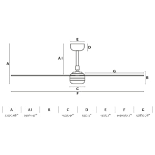 PUNT M Ventilatore a soffitto nero/noce