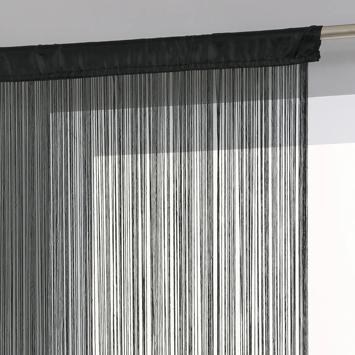 Rideau fil noir 90x200cm