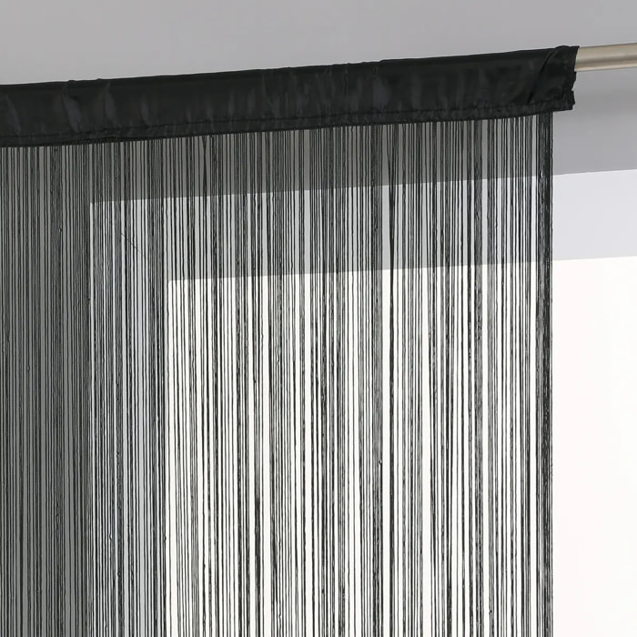 Rideau fil noir 90x200cm