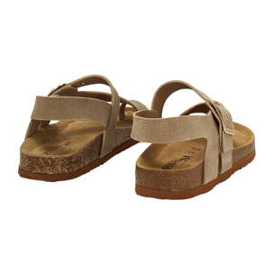Sandali bio taupe con suola comfort