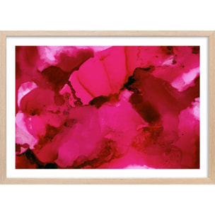 Poster deco bloodstream Affiche + cadre en bois - Chêne