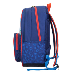 Super Mario Zaino. Tasca frontale rotonda. Schienale imbottito.